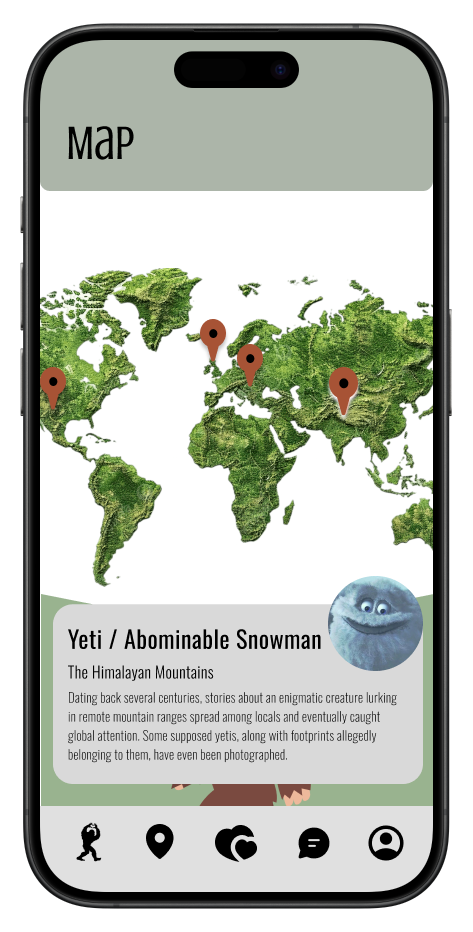 Map habitat selection screen